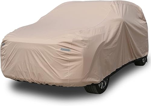Coverado - Funda de automóvil para SUV, resistente al agua, para todo tipo de clima, ultra protección, de 6 capas, 300D, resistente y completa, con