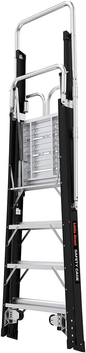 Little Giant Ladders, Fixed Safety Cage, 4 foot, Safety Cage, Fiberglass, Type IAA, 375 lbs weight rating (19604)