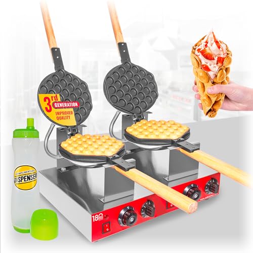 ALDKitchen Bubble Waffle Maker Machine | Bubble Waffle Iron | Egg Waffle Machine | Nonstick Coating | 110V