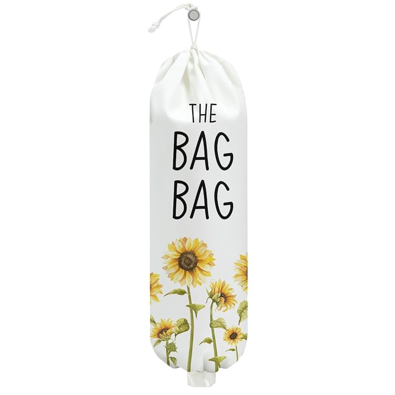 Porta-sacos Sunflower HZMLYDJ de algodão com cordão ajustável e saída elástica para organização