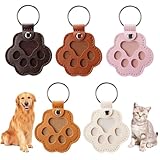 Aanqilze 5PCS Pet Hair Storage Keychain, Pet Dog Cat Hair Collector Paw Shaped fur keepsake Keychains, pet enthusiast commemorative gift