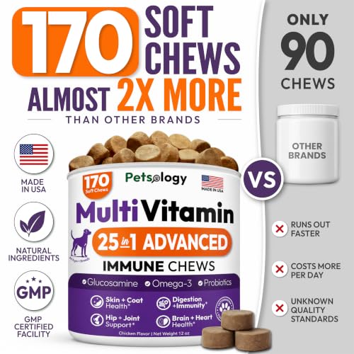 Image of (2 Pack) Dog Multivitamin Chewable, 340 Chews, Dog Vitamins and Supplements