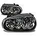 DNA motoring HL-OH-VWGOLF99-BK Headlight Assembly, Driver and Passenger Side