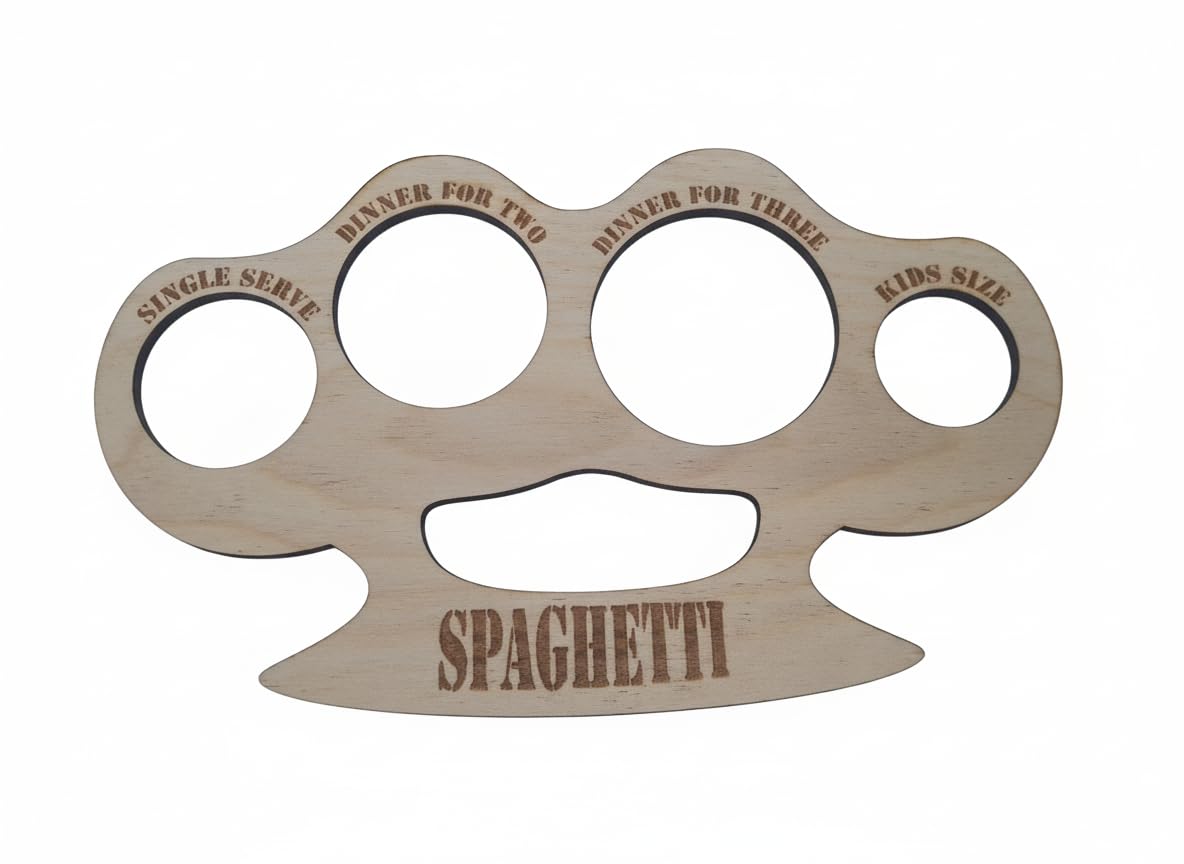 Spaghetti Pasta Noodle Knuckle Duster Measure Tool, 1-4 Portions
