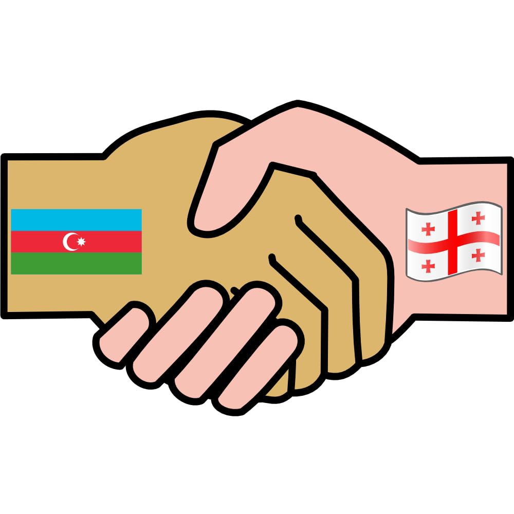 Drapeau XL Georgia & Azerbaijan idéal pour décorer vos salons culturels