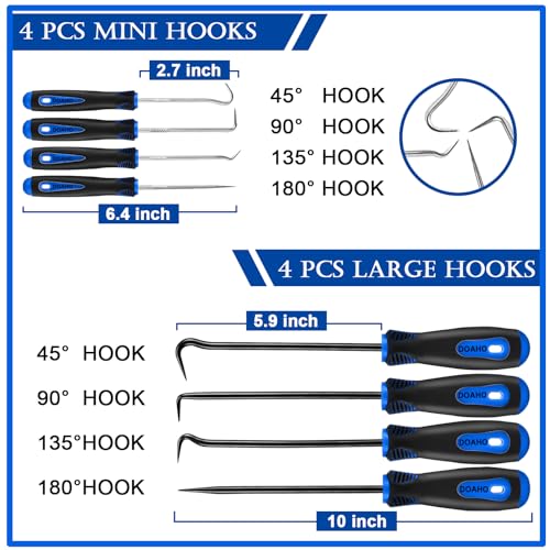 image for Doaho 11 Pcs Automotive Hook and Pick Tool Set and 13 Pcs Automotive P