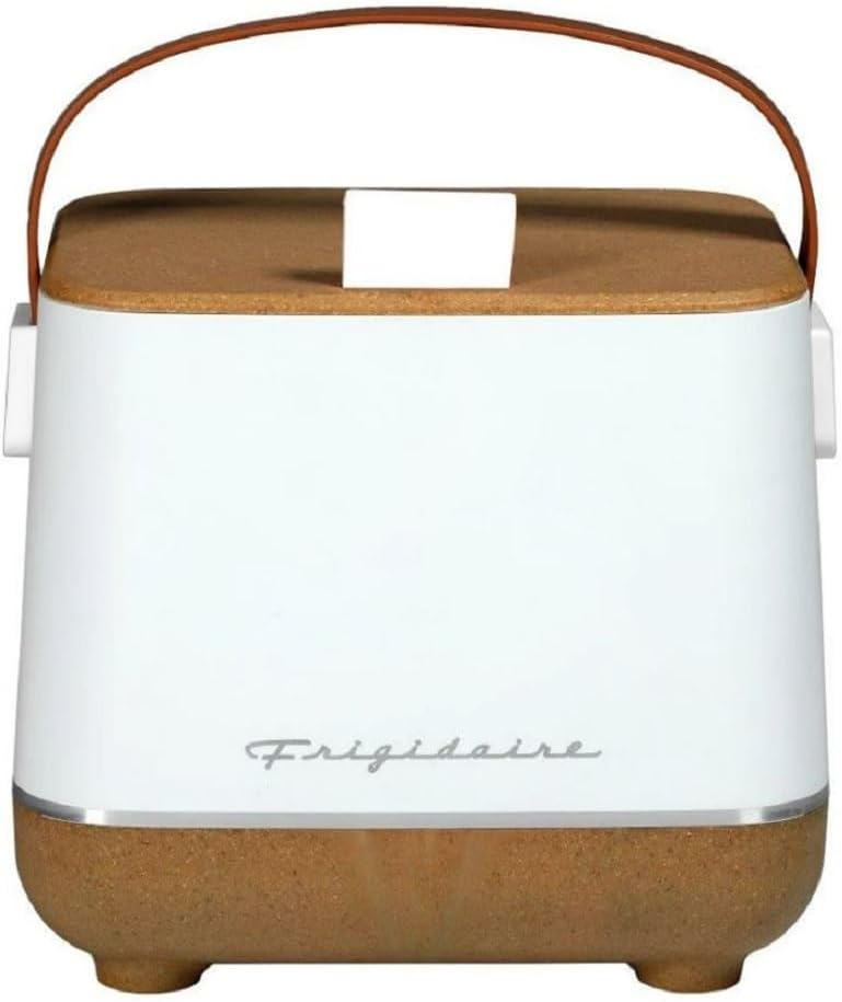 Frigidaire EFMIS310-BLANCO – Refrigerador portátil con tapa de apertura superior para 6 latas, color blanco, compatible con toma de pared de 110 V o