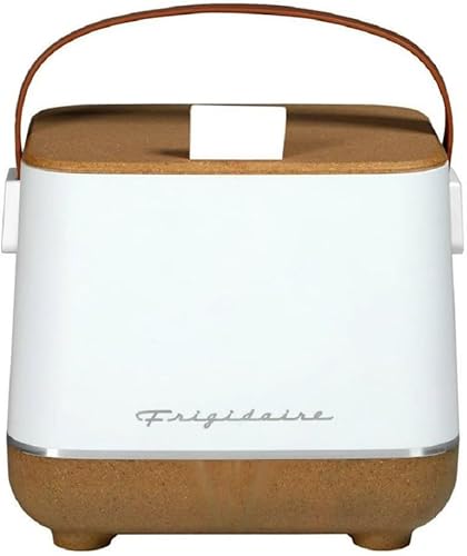 Frigidaire EFMIS310-BLANCO - Refrigerador portátil con tapa de apertura superior para 6 latas, color blanco, compatible con toma de pared de 110 V o