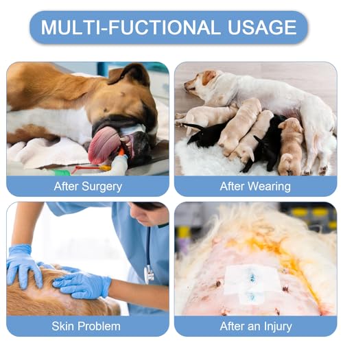 Image of Dog Surgery Suit Female Spay Recovery Suit for Dogs Surgical Recovery Suit for Female Dog Neuter Recovery Suit Male Dogs Onesie for Surgery Fits Small Medium Dog Pink Plaid /Small