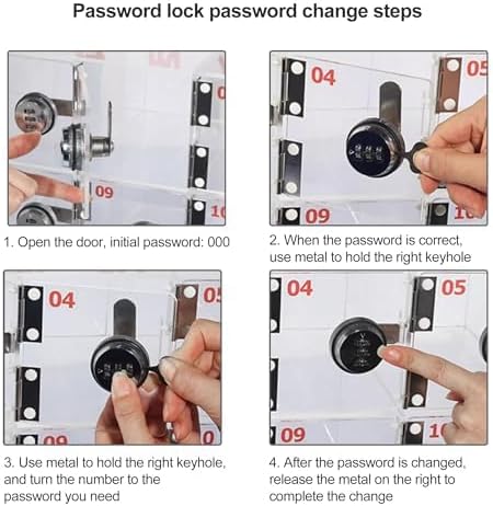 Wall-Mounted Acrylic Cell Phone Locker with Combination Lock – 15 Slot Classroom Storage Solution for Secure Student Device Organization and Easy Access.