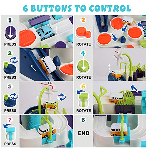 Argohome Race Tracks For Boys Car Adventure Toys For 3 4 5 6 7 8 Year Old Boys Girls, City Rescue Preschool Educational Toy, Vehicle Puzzle Car Track Playsets For Toddlers, Kids Toys Age 3+ #TOP6