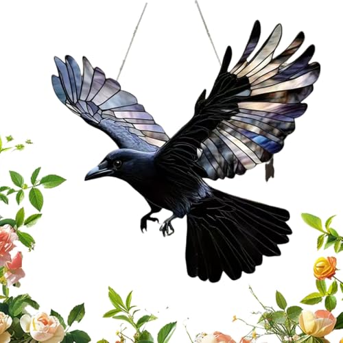Seyrnicay Arte de pared de colibrí | Decoración de pared de acrílico para dormitorio, decoración de pared del hogar | Decoración de pared moderna hermosos adornos decorativos para pared, ventana y