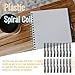 18 Pcs Spiral Binding Coil, 38mm Diameter, 4:1 Pitch, Reusable High Capacity Binding Coil Up to 310 Sheets, for A4 Paper, Documents, Business
