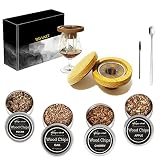 Cocktail Smoker Kit,Old Fashioned Drink Smoker Whiskey Smoker Infuser Kit,Bourbon Smoker Kit with Wood Chips Smoke Top as Gift for Whiskey Lovers,Dad,Husband,Men