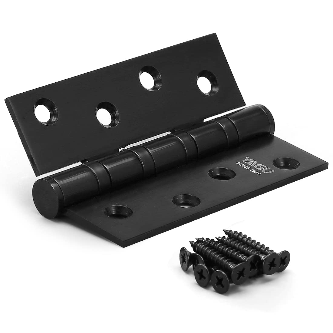 Charnières de porte de 10,2 cm YAGU noir brossé à roulement à billes pour vantail intérieur