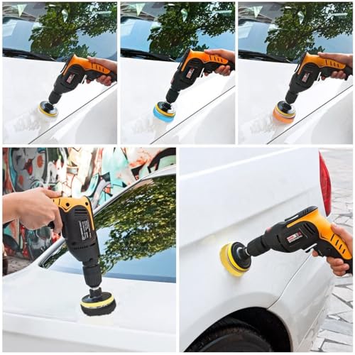 Image of STHIRA 5Pcs Car Polishers Honeycomb Polishing Pads 3'' Dia Car Polishing Sponges for Scratch Repair, Waxing & Mirror-Finish Restoration