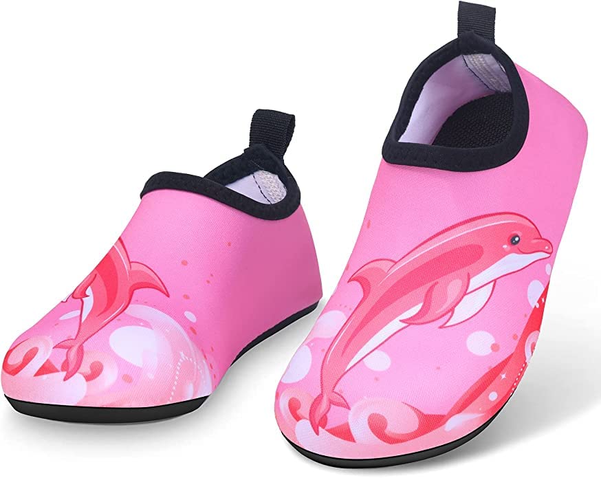 Kids Water Shoes Toddlers Swim Beach Shoes, Infant Wet Swimming Pool Shoes  for Boys Girls Non-Slip Quick Dry Aqua Socks, Soft Skin Barefoot Baby