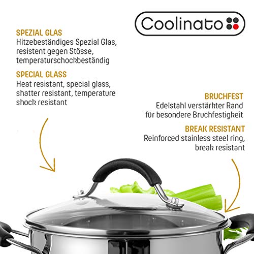 Coolinato Coperchio in vetro con manico in