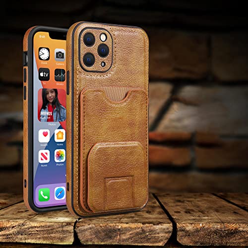 Housse en cuir iPhone marron avec fente cartes pour simplifier vos déplacements