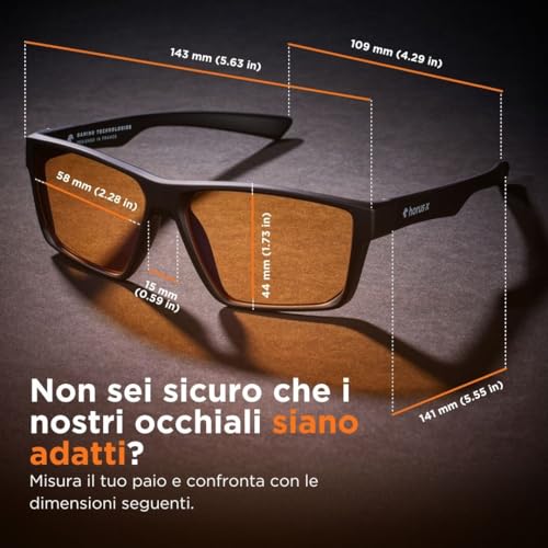• Occhiali Luce Blu Uomo Donna | Occhiali Gaming Anti Luce Blu Protezione Ottimale Anti-Fatica | Amber - Gadget - Immagine 2