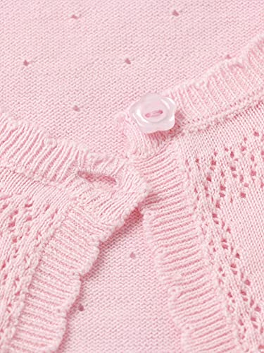 CHICTRY Toddler Girls Long Sleeves Lace Bolero Cardigan Shrug One Button Closure Knit Sweater3