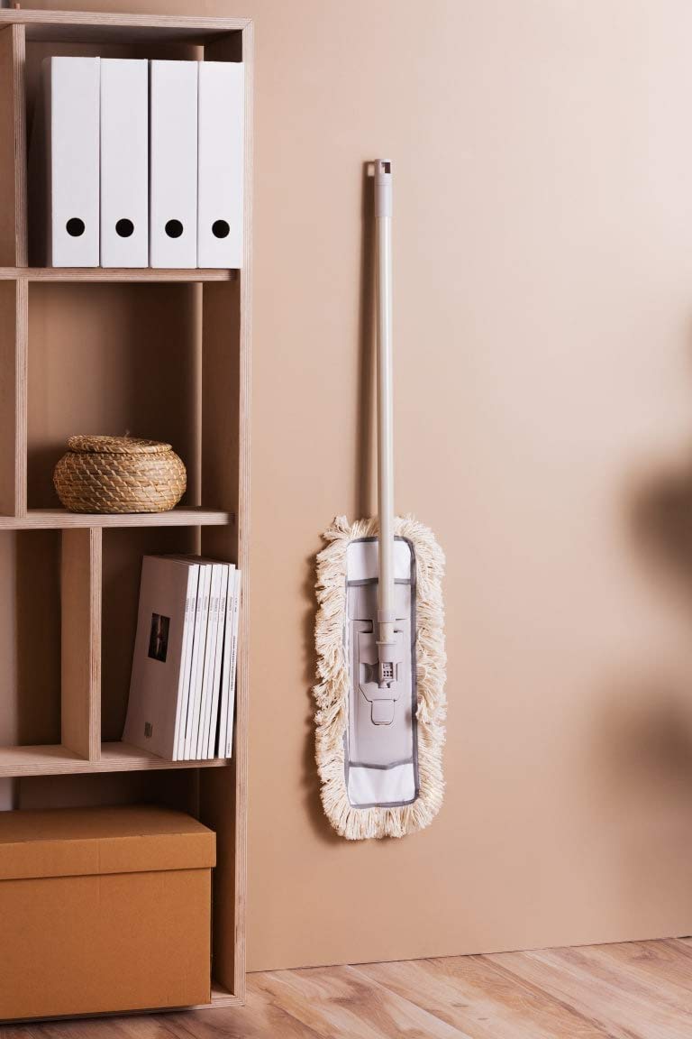 YORK Mop Płaski ECO NATURAL, z Trzonkiem, Recykling, Chłonny, do Mycia Podłogi bez Zacieków, na Sucho i Mokro