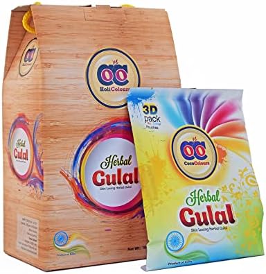 Craftsman Pack of 5 Herbal Holi Gulal Colors Eco Friendly Multicolor Holi Colour Powders Fundraisers, Parties, 5k Marathons, Rangoli, Summer Camps, Festivals image 5