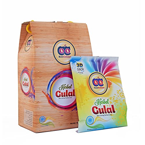 Craftsman Pack of 5 Herbal Holi Gulal Colors Eco Friendly...