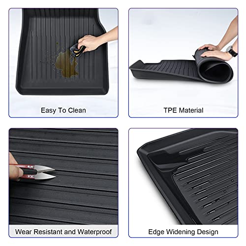 Pedigree Front Trunk Mat& Rear Bottom Storage Trunk Liner For Tesla Model Y, All Weather Cargo Liner Mat Tesla Trunk Mats Interior Protection Liners, Pack Of 2 #TOP3