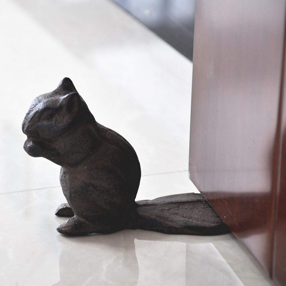 Eichhörnchen Türstopper Gusseisen - Dekorativer Türkeil Antikollision