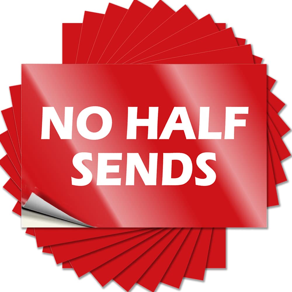 Small, Bumper Teens Garage No Half Sends | Summer Waterproof Vinyl Stickers(6X9CM)