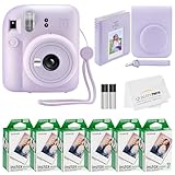 Fujifilm Instax Mini 12 Instant Camera + 60 Photo Prints + Accessories, Lilac Purple