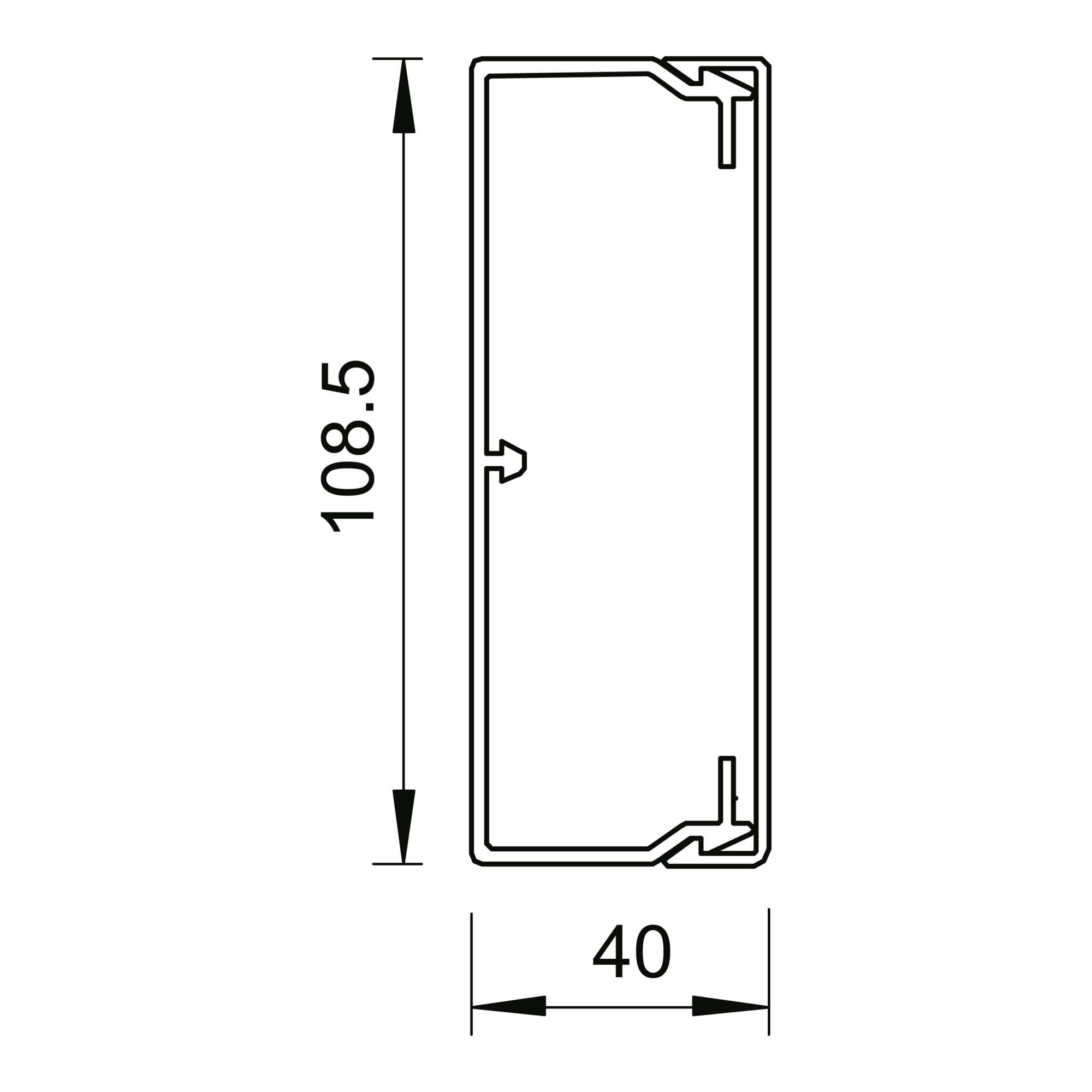WDK40110RWS - Canaleta para Cables (40 x 110 mm), Color Blanco
