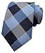 Rosiika Men Big Boys Cool Blue White Black Woven Silk Ties Skinny Regular Soft Fashion Designer Checkered Neckties