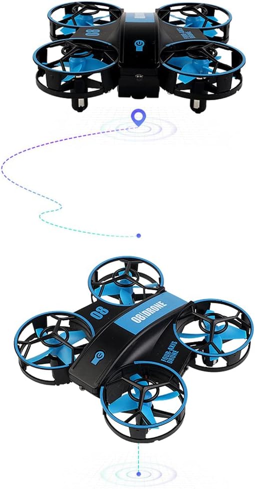 Mini Portable RC Drone 2.4G All-Round Protection RC Quadcopter with Spin Flight Headless Mode 3D Flip and Throw to Go 3 Speed Modes and 2 Batteries