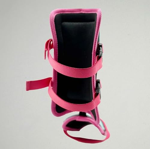 Sportz Drip Youth Baseball Shin and Elbow Guard Set, Pink/Aqua/Black, Adjustable Straps, Lightweight, Breathable Mesh Lining (Youth Large/Extra Large)