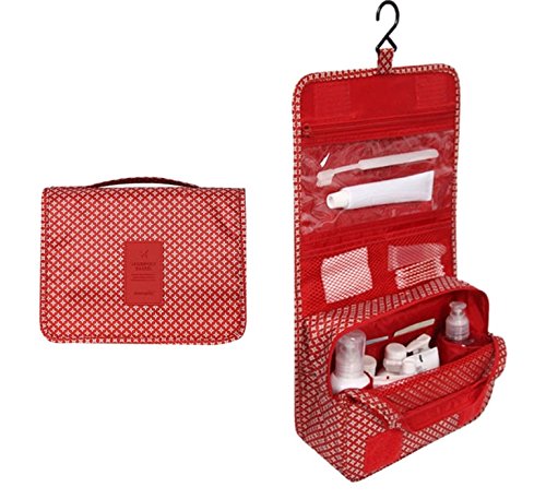 Borsa da Toilette da Viaggio Impermeabile e Portatile, Borsa da Toilette da Uomo e da Donna, Organizer per Cosmetici, Pochette da Appendere, Trousse per Il Trucco Carina
