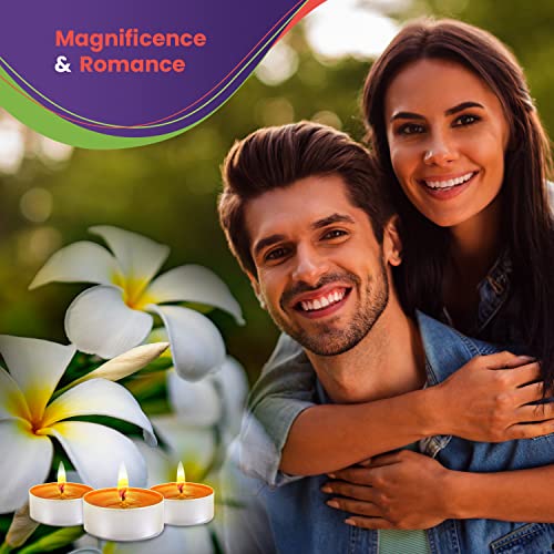 Plumeria Candle Scented Candles Tea Lights Candles - Plumeria Candle - 30 Pack - Plumeria Candle Tea Lights With 3-4 Hour Burn Time Tea Candles - Tealight Candles For Holiday, Wedding And Home #TOP6