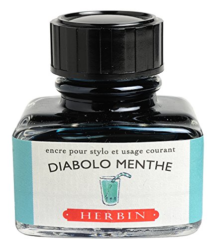 J. Herbin Fountain Pen Ink - 30 ml Bottled - Diabolo Menthe (13033T)