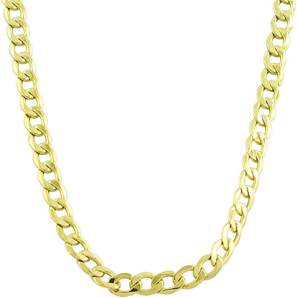 10 Karat Yellow Gold Curb Link Chain Necklace 5 MM (Length: 22"-26")