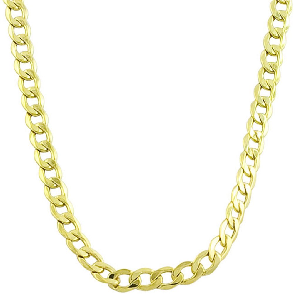 10 Karat Yellow Gold Curb Link Chain Necklace 5 MM (Length: 22"-26")