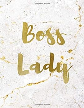 Boss Lady : College Ruled Lined Composition Notebook to Write in for Women and Girls Journal Marble with Gold Foil