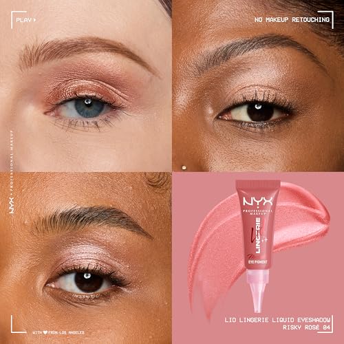 NYX PROFESSIONAL MAKEUP Lingerie Lid Lingerie Cream Eye Pigment, Eyeshadow, Up to 24H Wear, Risky Rosé, 0.2 fl oz - image 3