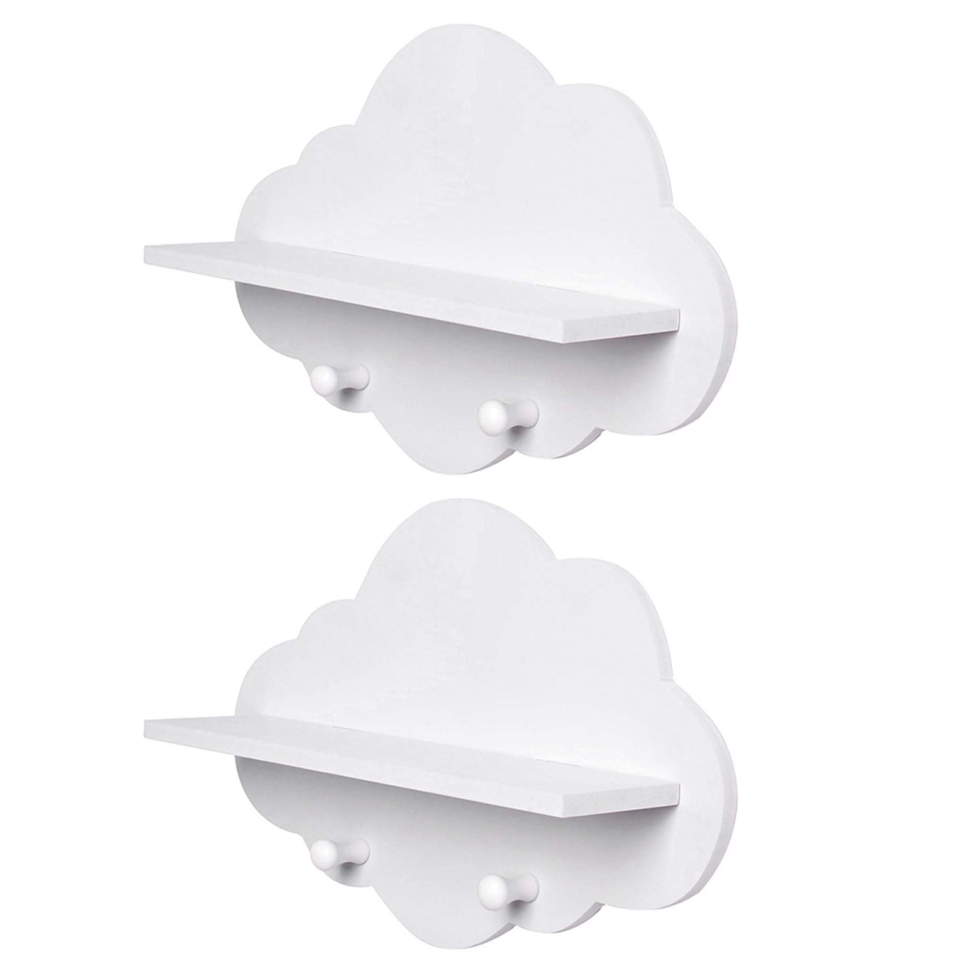 Estantes Nube 2Pcs Estante Nube Flotante para Habitación Infantil con Gancho para Guardería y Dormitorio Infantil Decoración de Habitación Nube Estantería de Almacenaje Decoración de Habitación Nube