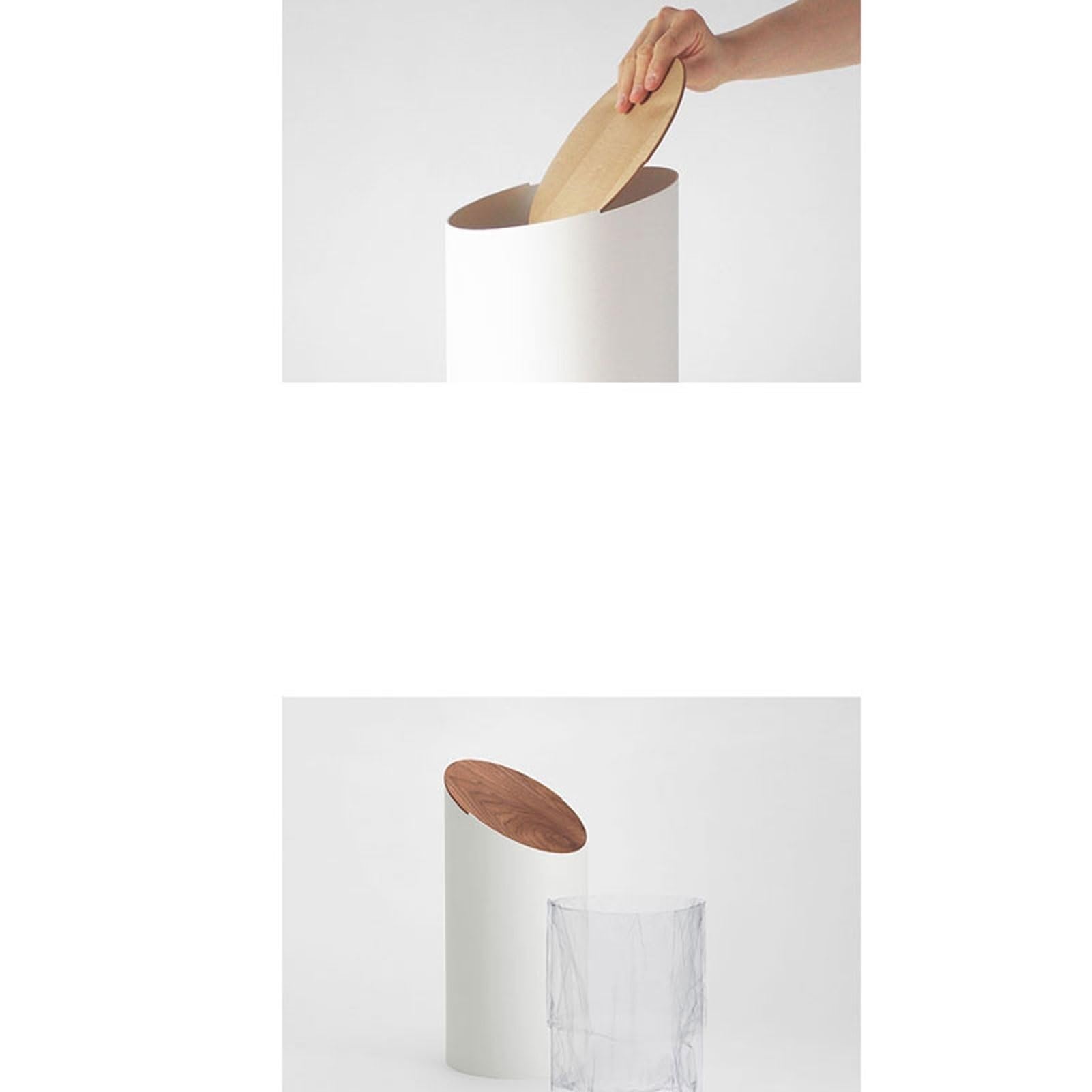 Papeleras Para Cocina 5 l / 8 l Kosz z klapką do domu Salon Cylindryczny prasowany kosz na śmieci Biuro Sypialnia Kosz na śmieci (A,L)