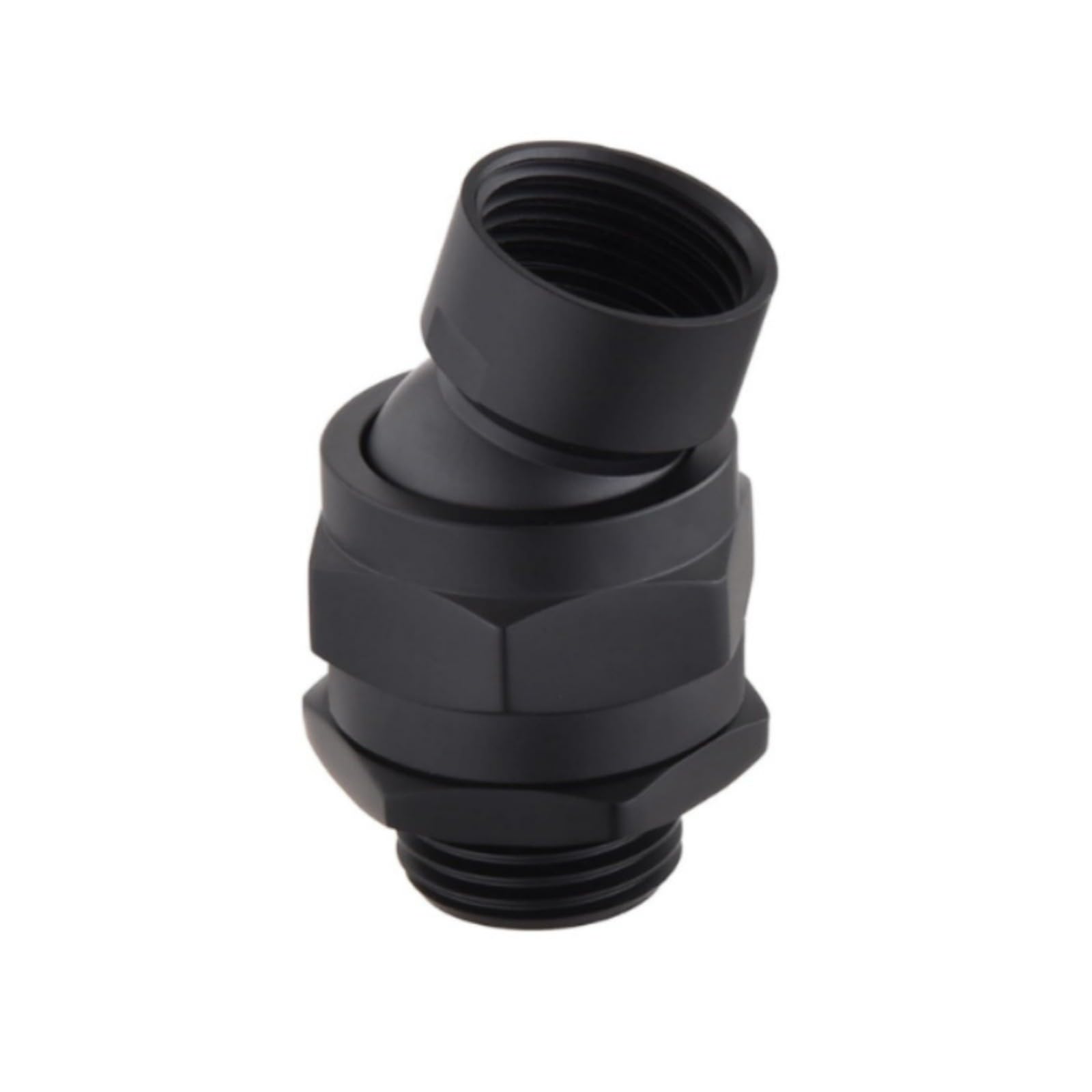 Tsophreniq Black Resistant Brasses Shower Adapter 360 Flexible Movements Fit Various Standard Head Quickly Install Shower Adapter