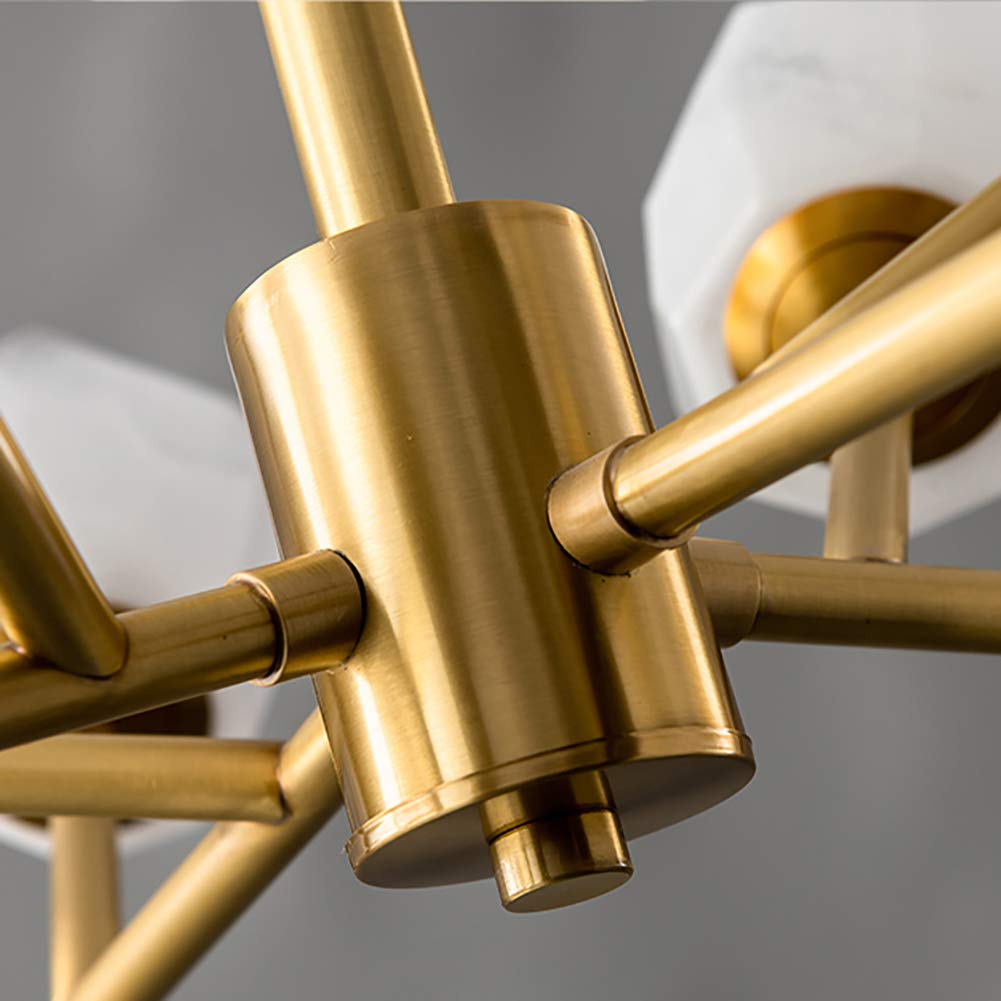 Postmodernista Molécula Frijol Mágico Candelabro,Casa Salón Comedor Lámpara De Dormitorio Villa,G9 Nórdico Lujo Ligero Lujo Candelabro-Dorado. 15 cabezas