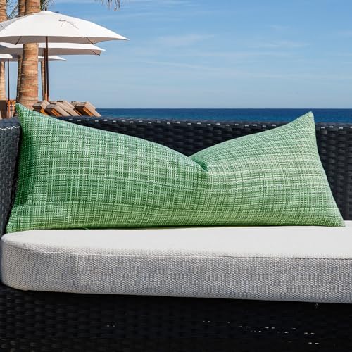 Kevin Textile Outdoor Waterproof 14"x36" Pillow Cover 1 Pack, Sage Green