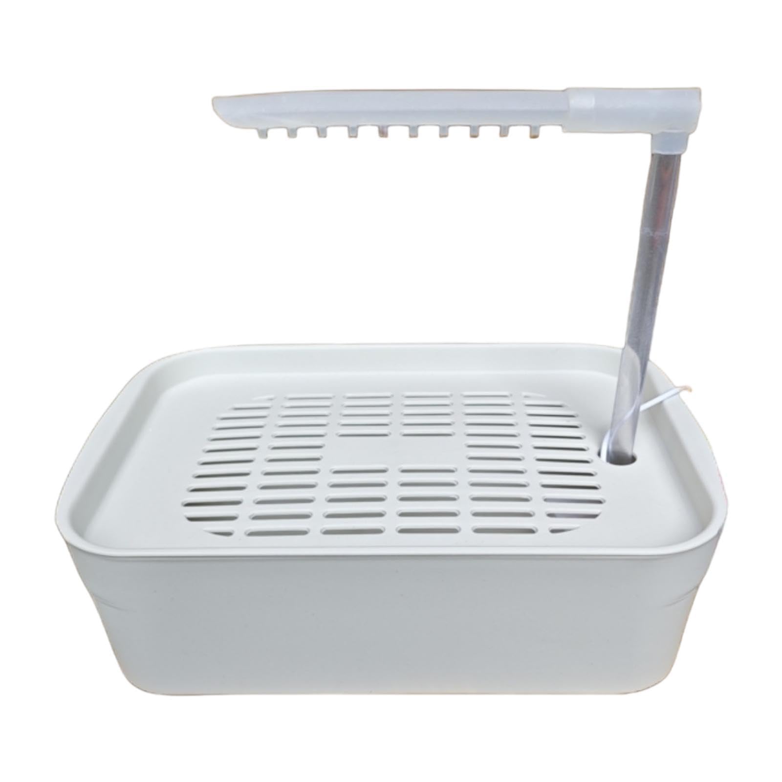 Parrot Baignoire Boîte Bain Cage Baignoire Automatique Baignoire Électrique USB Matériau PP Fonction Adaptée Aux Oiseaux Cadeau Décoration mais, Blanc