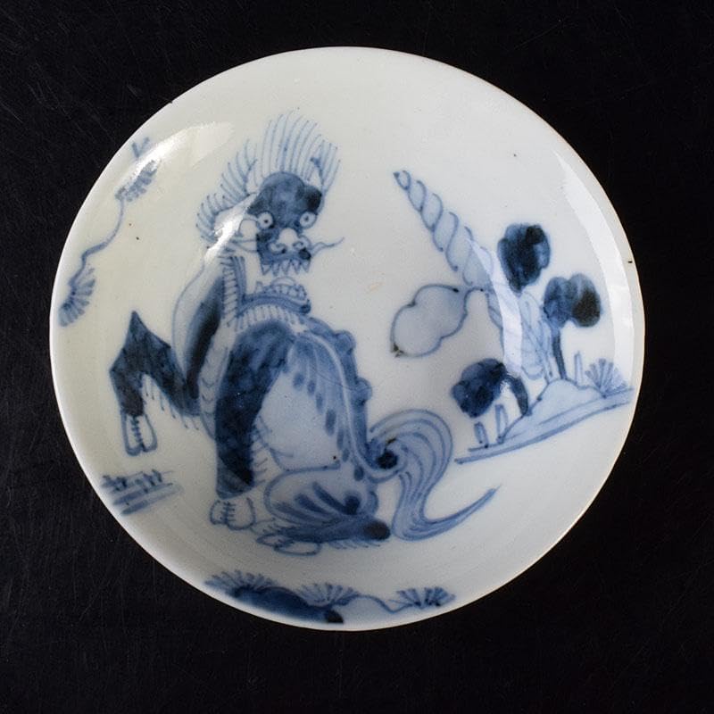 小皿 5枚 松 梅 変わり縁 輪花 印判 染付 明治 大正 小皿 5枚 松 梅 変わり縁 輪花 印判 染付 明治 大正 W（幅）